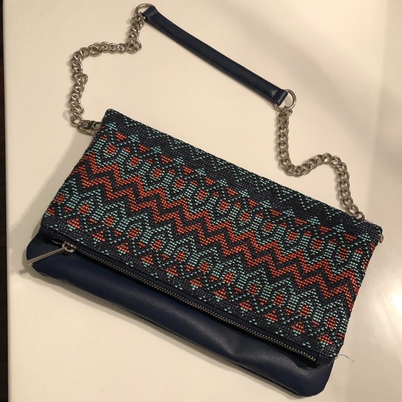 NEW Express Colorful Stitched Bag/Clutch - Picture 2 of 7